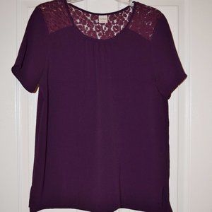 Stitch Fix Kaileigh burgundy lace top
